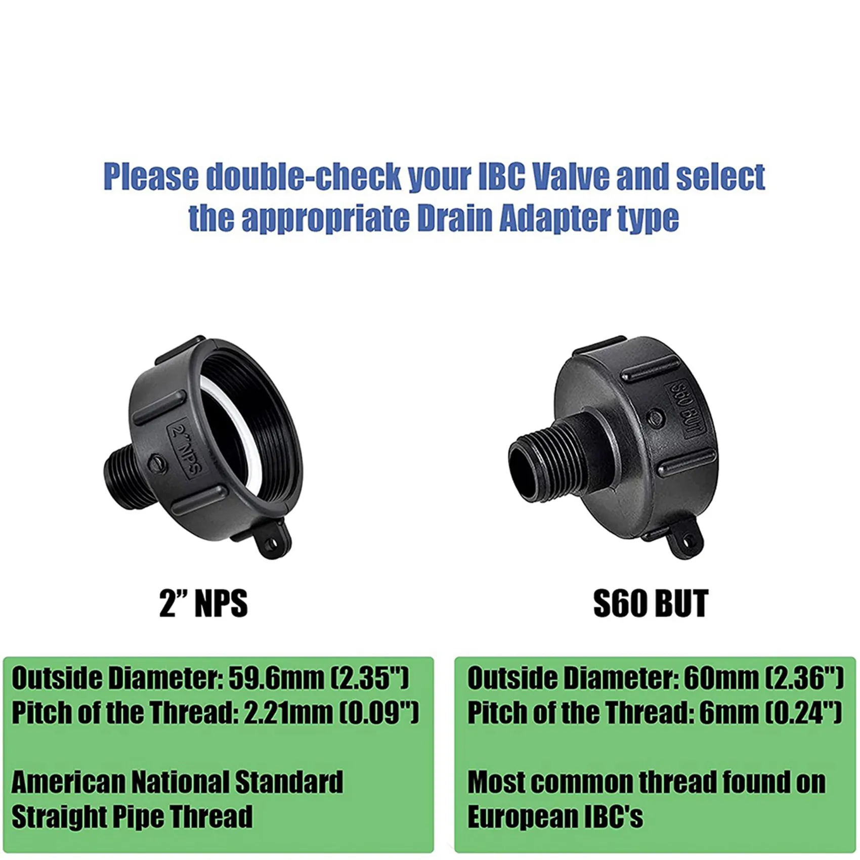 

Y50A-4 шт. адаптер IBC Tote 275 330 адаптер IBC с тонкой резьбой 2 дюйма NPS резервуар для воды разъем адаптера садового шланга