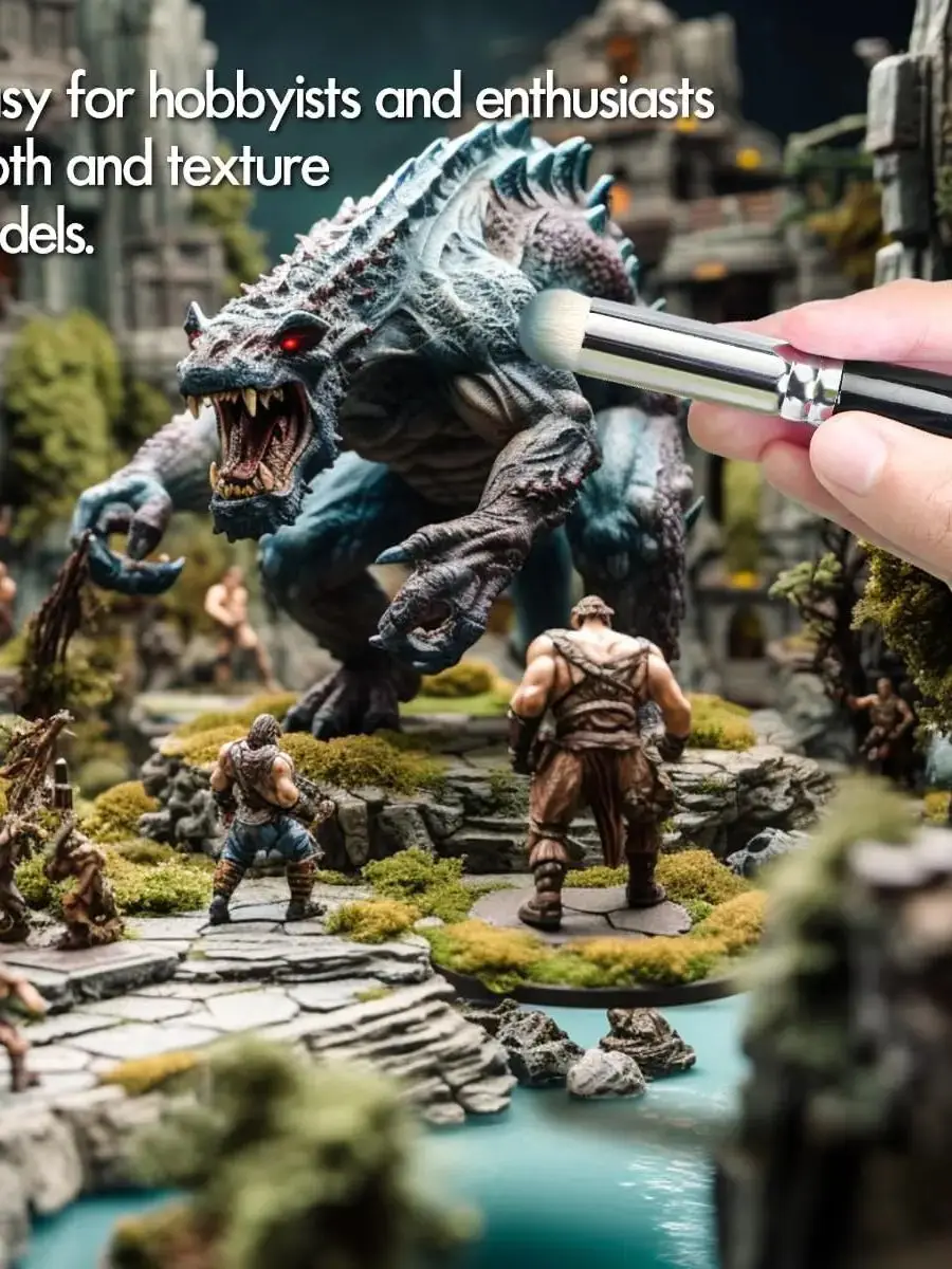 Professionelles Miniatur-Pinsel-Set, Holzgriffpinsel für Emaille, Fantasy-Figuren, Warhammer 40K, Dnd- und Citadel-Modelle