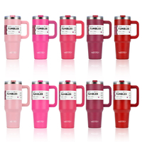 WATERSY 30/40oz Large Capacity Tumbler with Handle & Straw 1182ml Stainless Steel Thermal Cup Vacuum Insulated Mug for Coffee