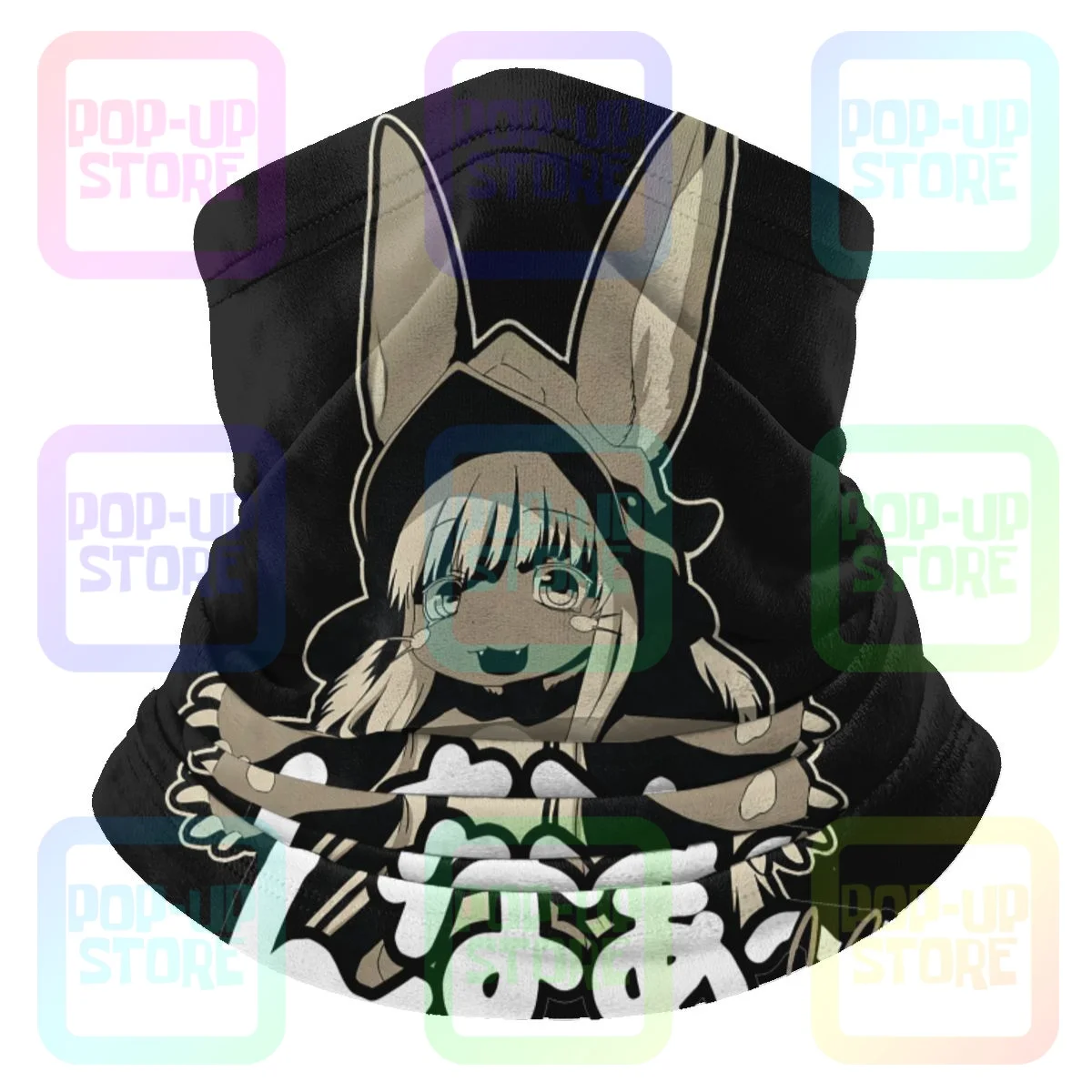 Kostum Cosplay buatan Abyss Nanachi syal Bandana Gaiter leher serat mikro Anime penghangat leher lembut tahan angin