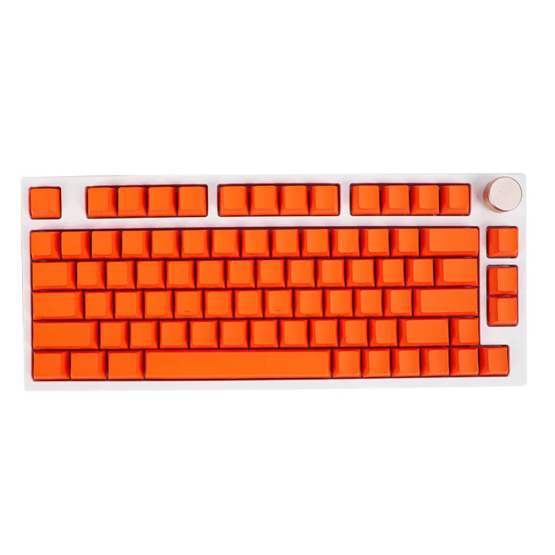 133 Keys Orange Keycaps for Mechanical Keyboard Side Print PBT Double Shot OEM Height Backlit Transparent AULA F75 Ajazz AK820