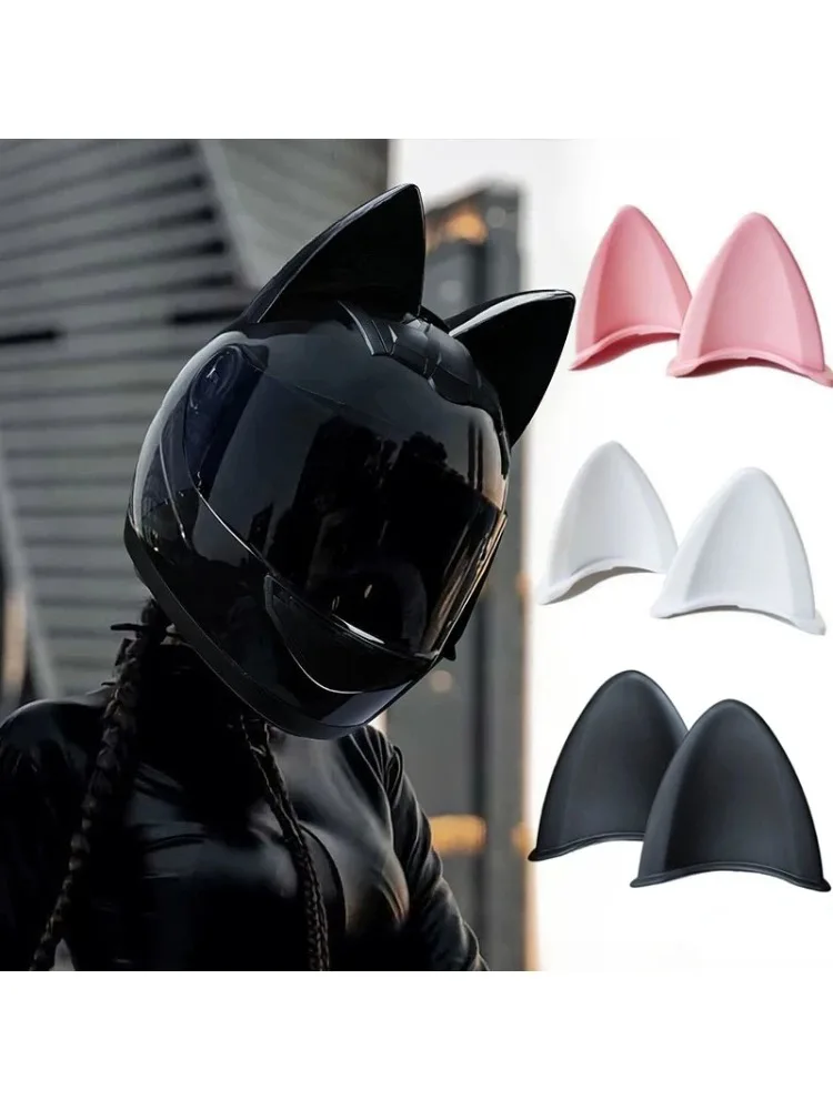 AliExpress Cute 3D Cat Ears Helmet Decoration Universal Motorcycle Electric Car Helmet Styling Stickers Cycling Helmet Decor Accessories