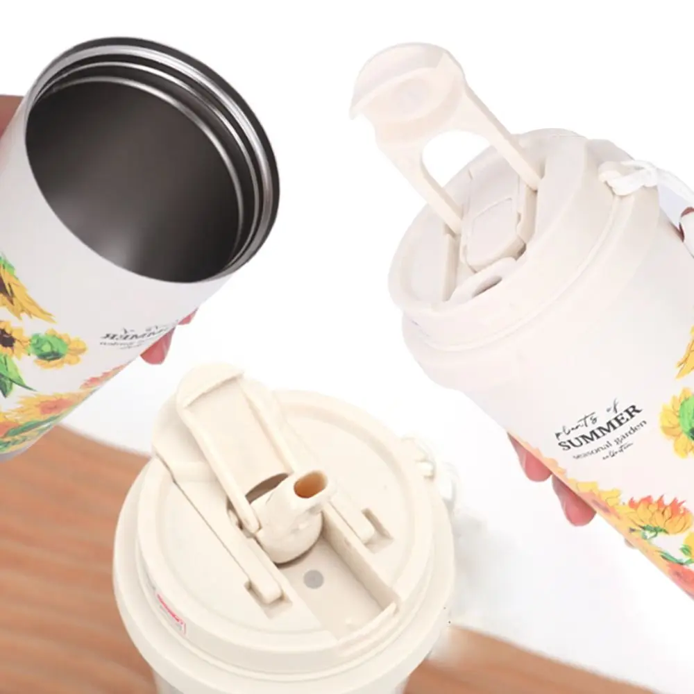 

Fashion Plastic Bottle Lid Splash Spill Proof Replacement Therms Cup Cap Lily of The Valley Cup Lid for Bottle Accessories