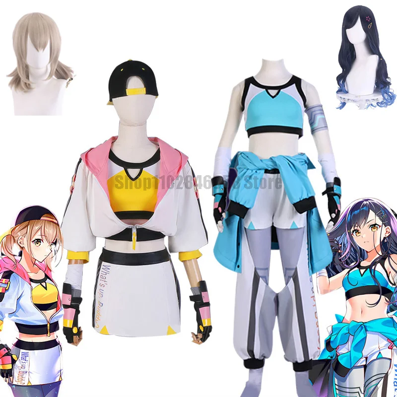 Azusawa Kohane Cosplay Costume Wig Suit Girl Shiraishi An Cosplay Costume Anime Project Sekai Colorful Stage Sports Cos Uniform