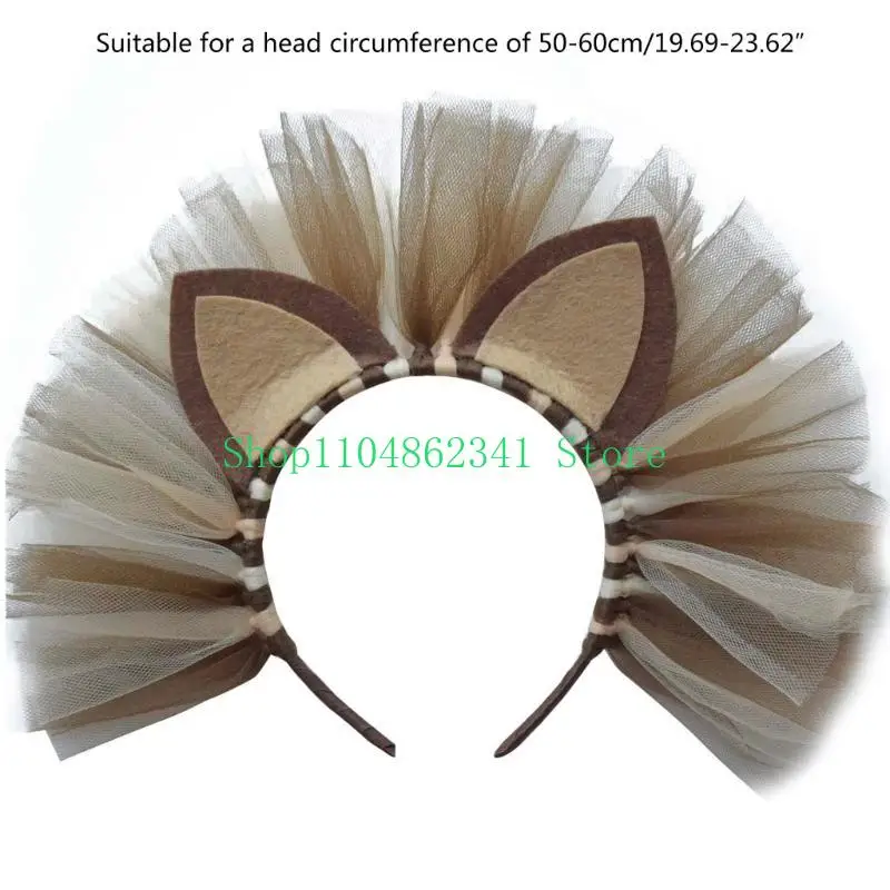 5ASD LION EARS عصابة الرأس بني هالوين إكسسوارات زي COSPLAY COSPLAY للأطفال