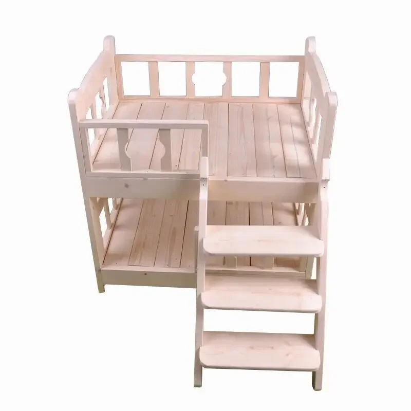 Kennel teddy pet nest dog  cat nest  dog kennel  solid wood dog  pet supplies wooden pad bunk bed