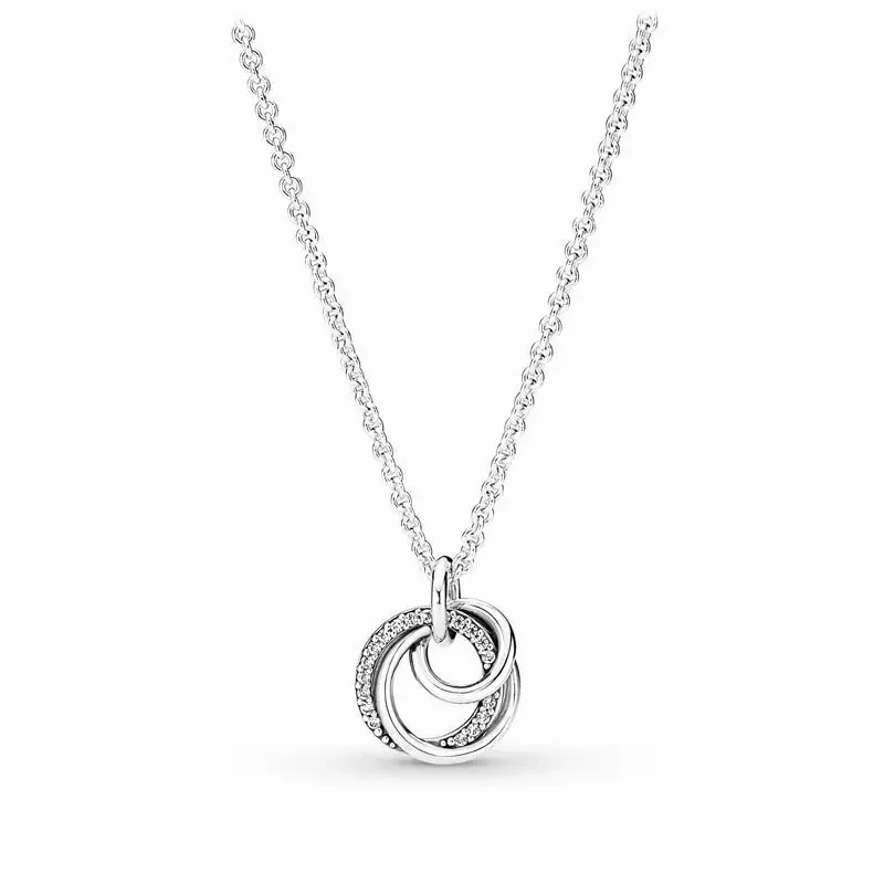 Zirkon-Schmetterlings-Halskette aus S925 Silber, funkelnde Kreis-Blumen-Baum-Kette, passend für Charms und Perlen, DIY für Damen, edler Schmuck, Geschenke – Detail 2