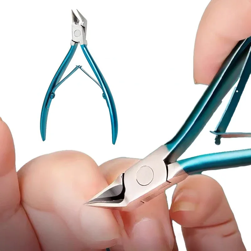 1 قطعة كليبرز أظافر القدم للأظافر سميكة نام فتحة واسعة عدم الانزلاق مقبض طويل أظافر القاطع قادين