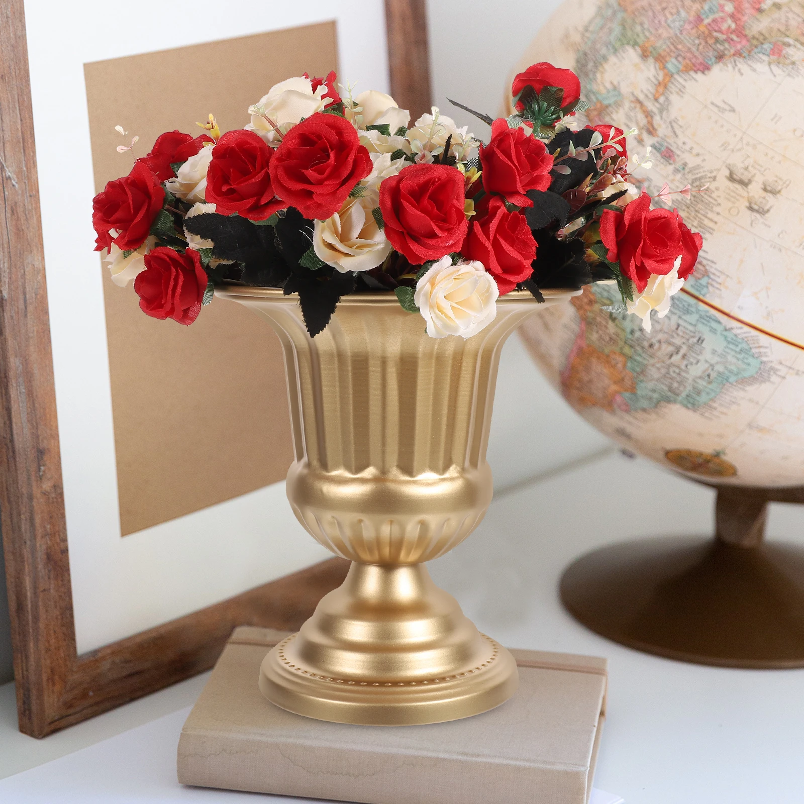 

Retro Vintage Iron Flower Vase Metal Art Planter Wedding Floral Arrangement Holder Desktop Decorative Table Vase