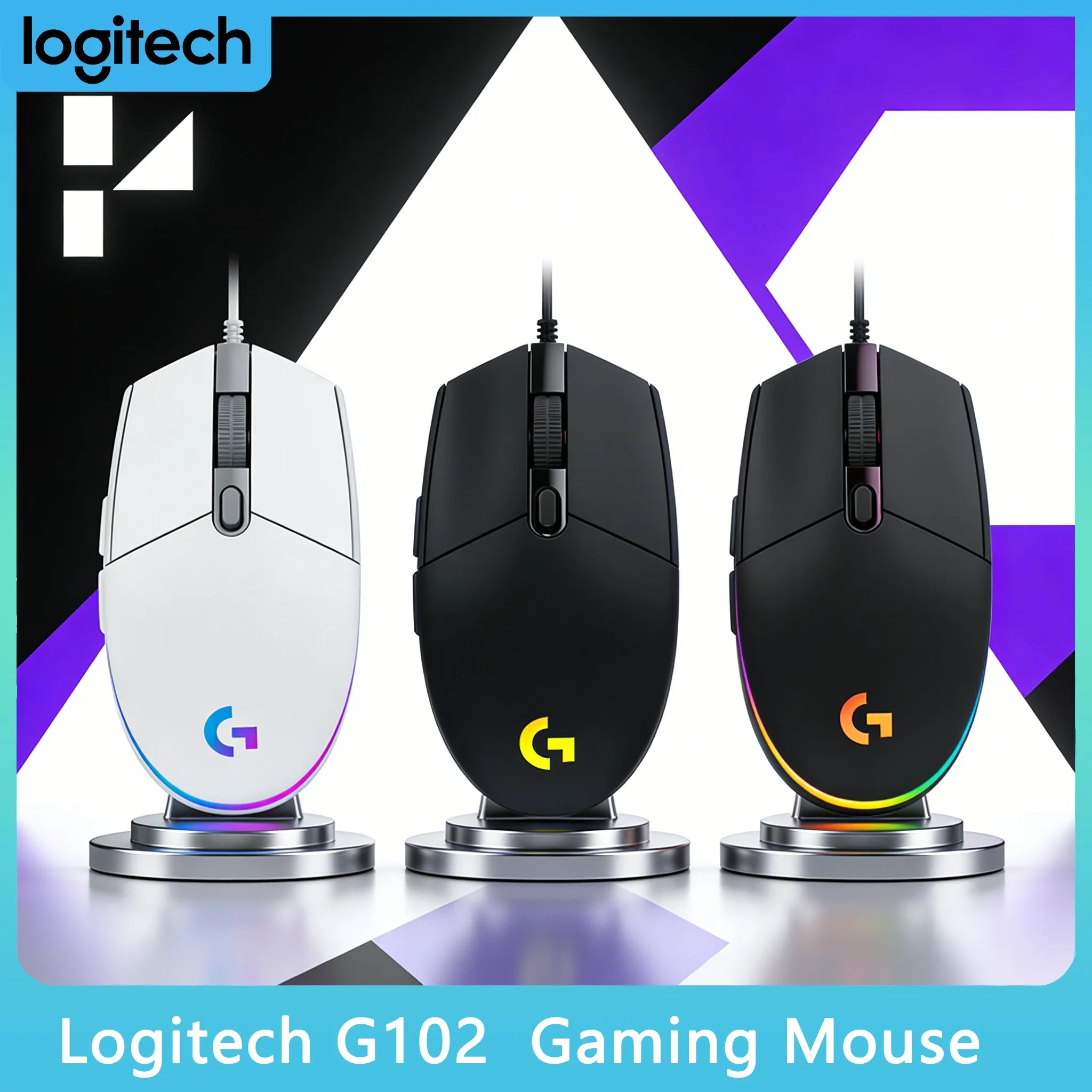

Logitech G102 6 Customizable Buttons Gaming Mouse RGB Backlit 8000DPI Sensor