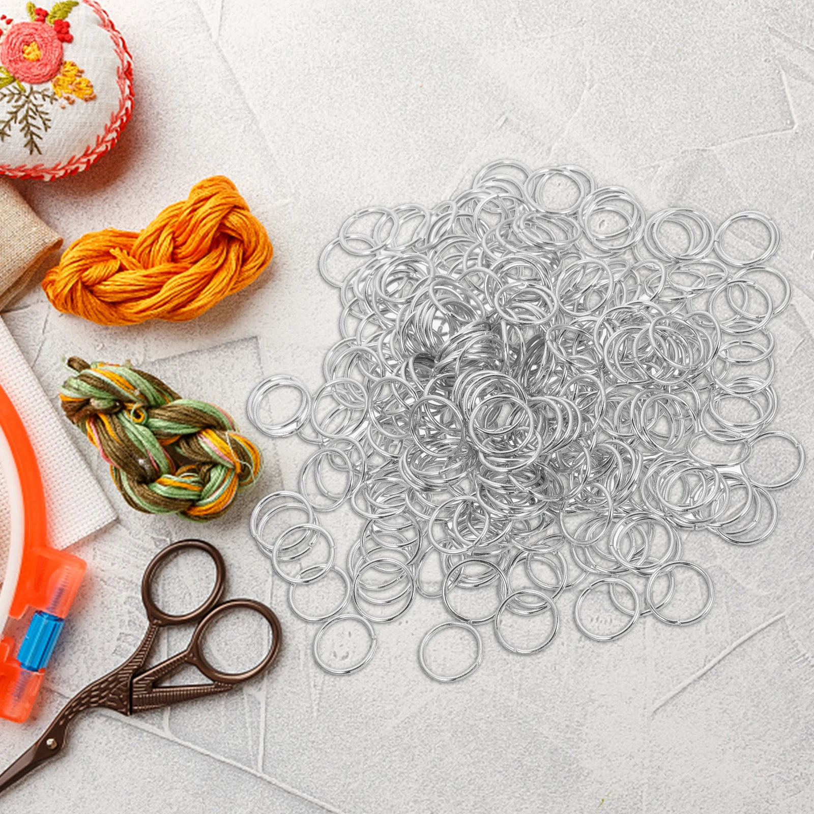 

Metal for Jewelry Making Premium Split Jump Rings Round Connector Clasps Bracelet Necklace Repair Hanging DIY for DIY