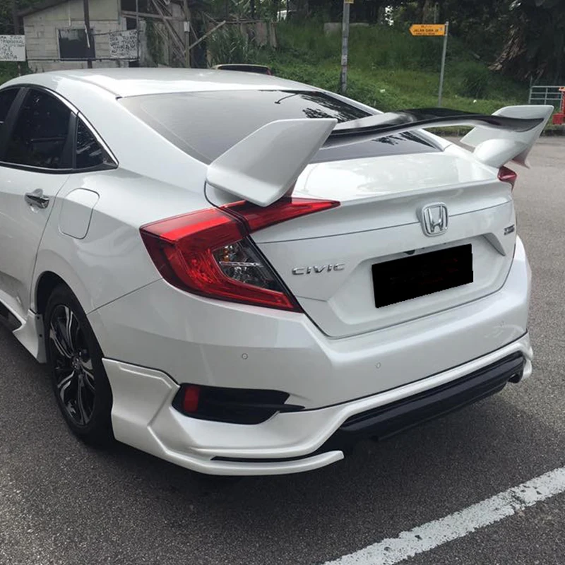 For Honda Civic 10th Gen Sedan 2016 2017 2018 2019 2020 Type-R Style Rear Spoiler Wing Tail Trunk Decoration Tuning