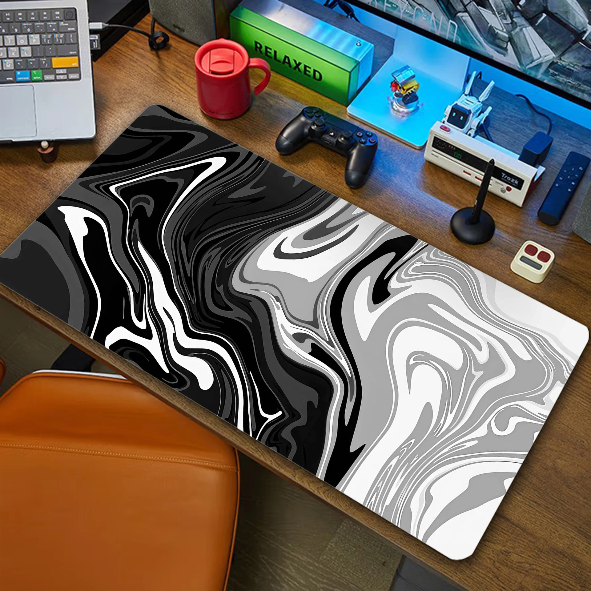 

Strata Liquid Large Gaming Mousepad Anti-slip Gamer Speed Keyboard Pads Rubber Laptop Carpet Large Mouse Pad For Gamer Rug