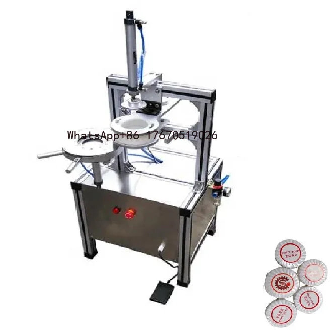 2026-Small Manual Commodity Store Cellophane Round Cake Pleat Wrapping Sealing Packaging Machine Hotel Soap Wrapping Machine