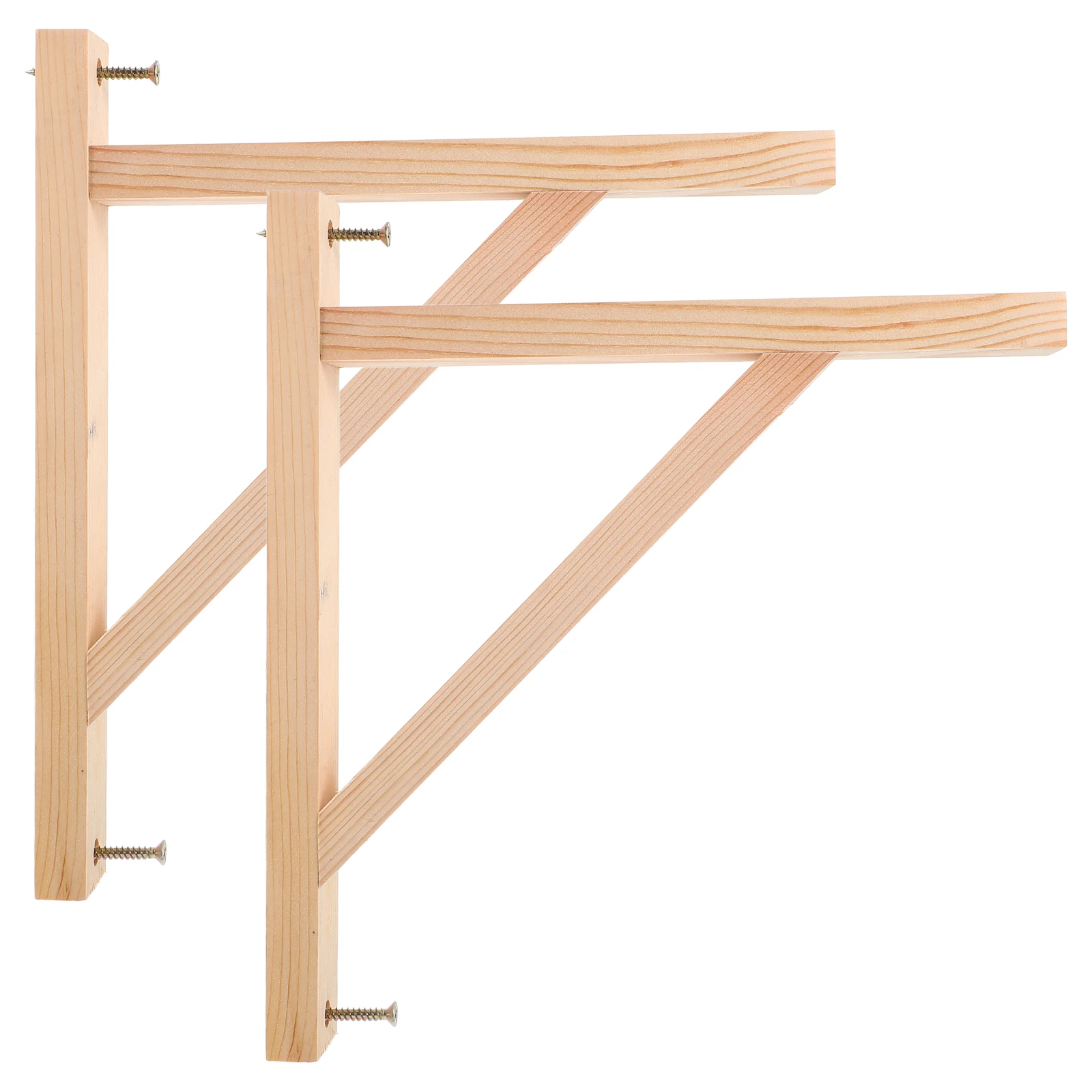 

2pcs Heavy Duty Wall Shelves Brackets Decorative Shelf Support Sturdy Triangular Structure Mounting Floating