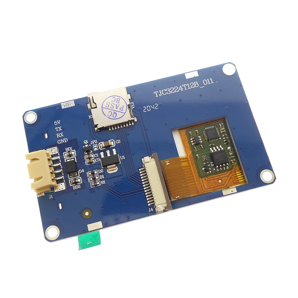 TJC3224T128 _ 011 T1 Series 2.8นิ้ว Serial Port หน้าจอตัวอักษร QR รหัสจอแสดงผล Rangka Besi HMI มนุษย์-คอมพิวเตอร์ Inter