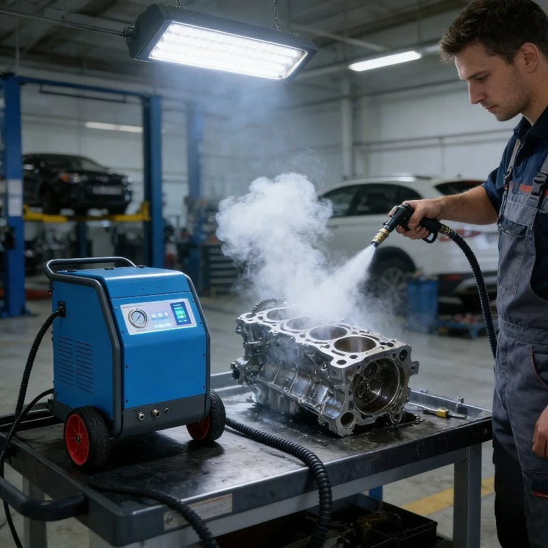 Factory Supply Dry Ice Blasting Machine PLC Touch Screen Carbon Clean Dry Ice Pelleting Machine