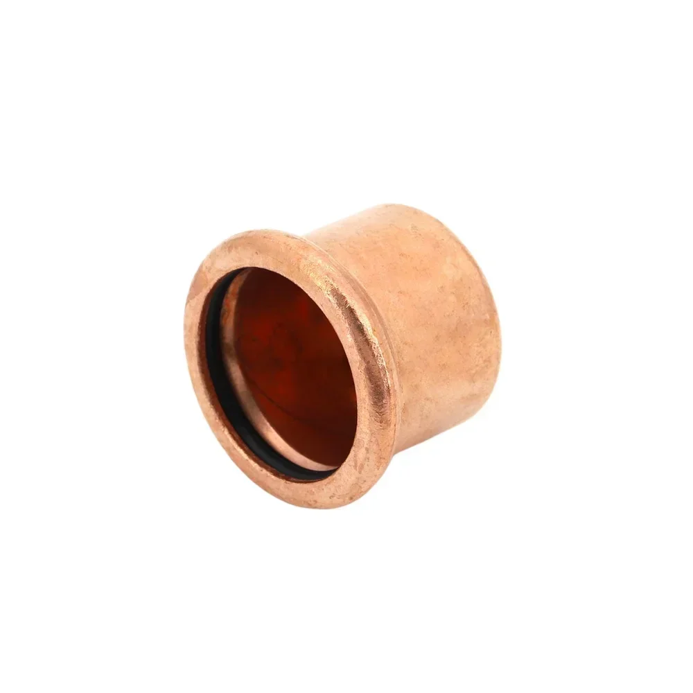 18mm/22mm Purple Copper Single Card Pressure Plug Cap M-type Pipe Cap Cap Water Heating Pipe Joint Accessories