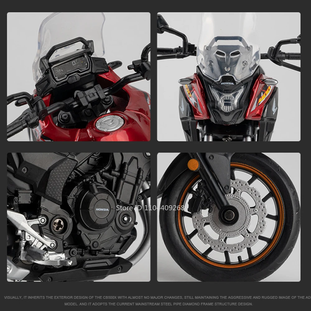 Scala 1:12 HONDA CB400X Piccolo Scimmia Modello di Moto Giocattolo Auto In Lega Pressofusa Pneumatico di Gomma Assorbimento Degli Urti Modelli Regali per I Ragazzi
