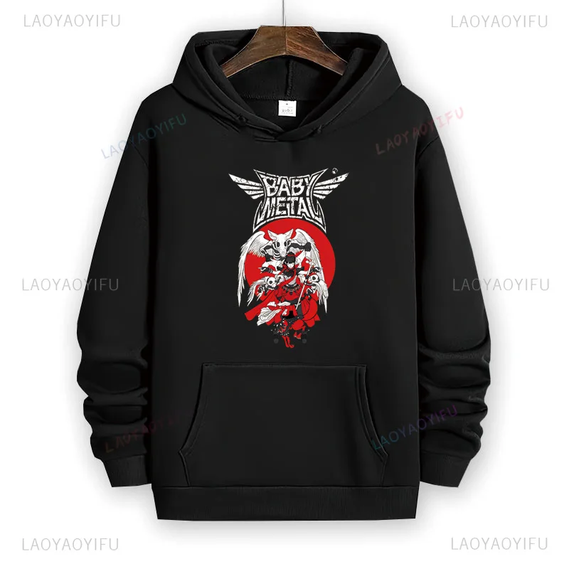 Nueva llegada BABYMETAL Heavy Metal banda electroacústica sudadera banda de Rock Unisex regalo de moda ocio calle Hip-hop Sudadera con capucha