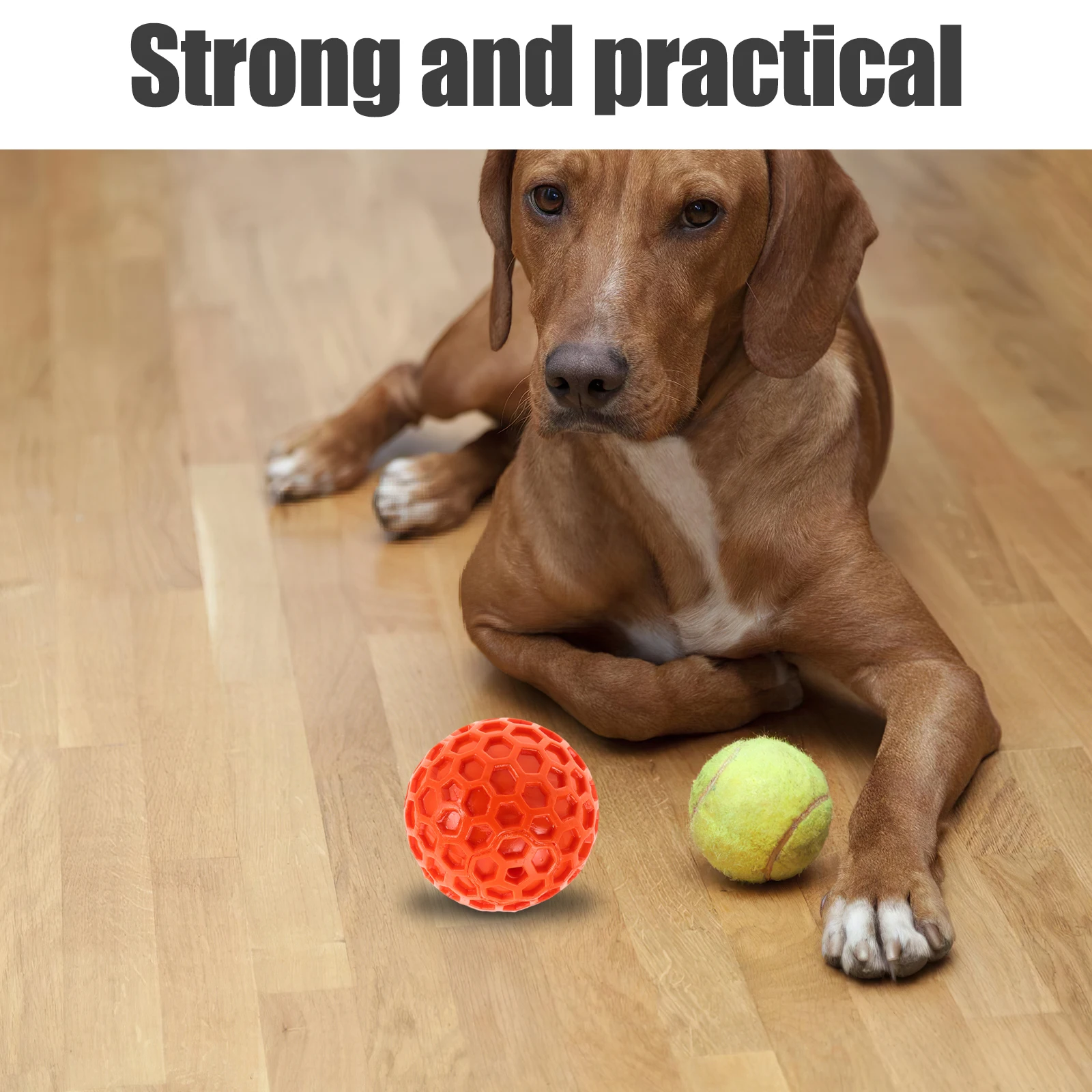 Soft Rubber Squeaky Dog Ball Small Medium Dogs Durable Chew Resistant Plaything With Squeaker Honeycomb Design Mini Bouncy
