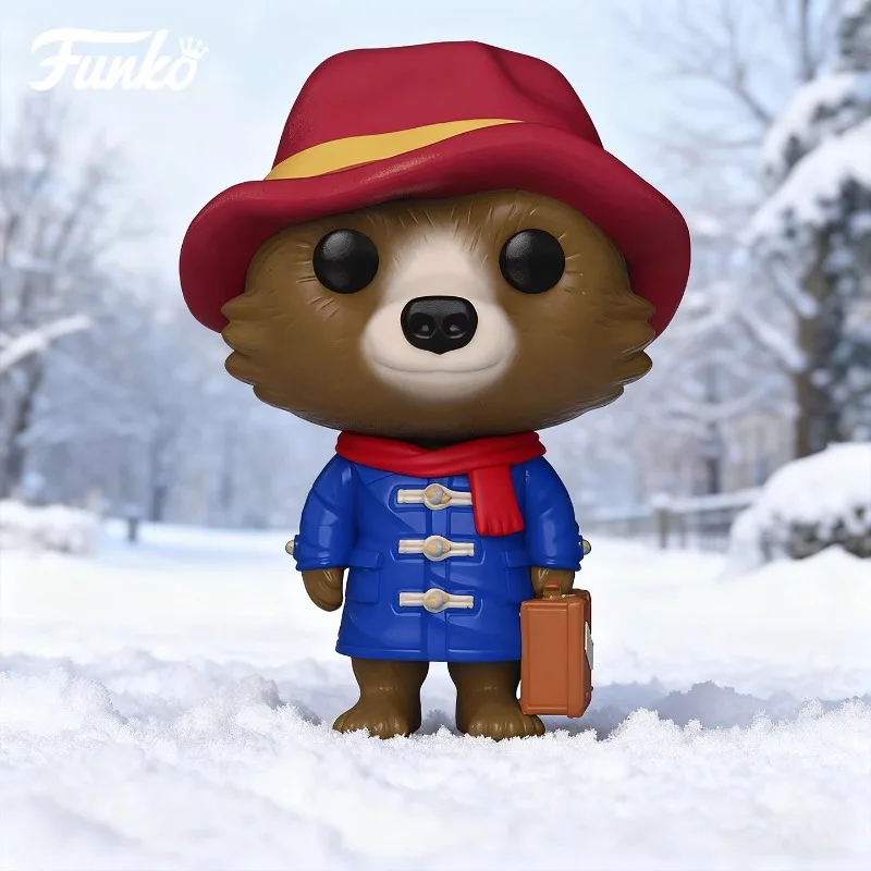 

FUNKO POP 《 Медведь Пиддингтон-Пэддингтон с чемоданом》Аниме Экшн Настольное украшение Орнамент Модель Игрушки Коллекционная модель