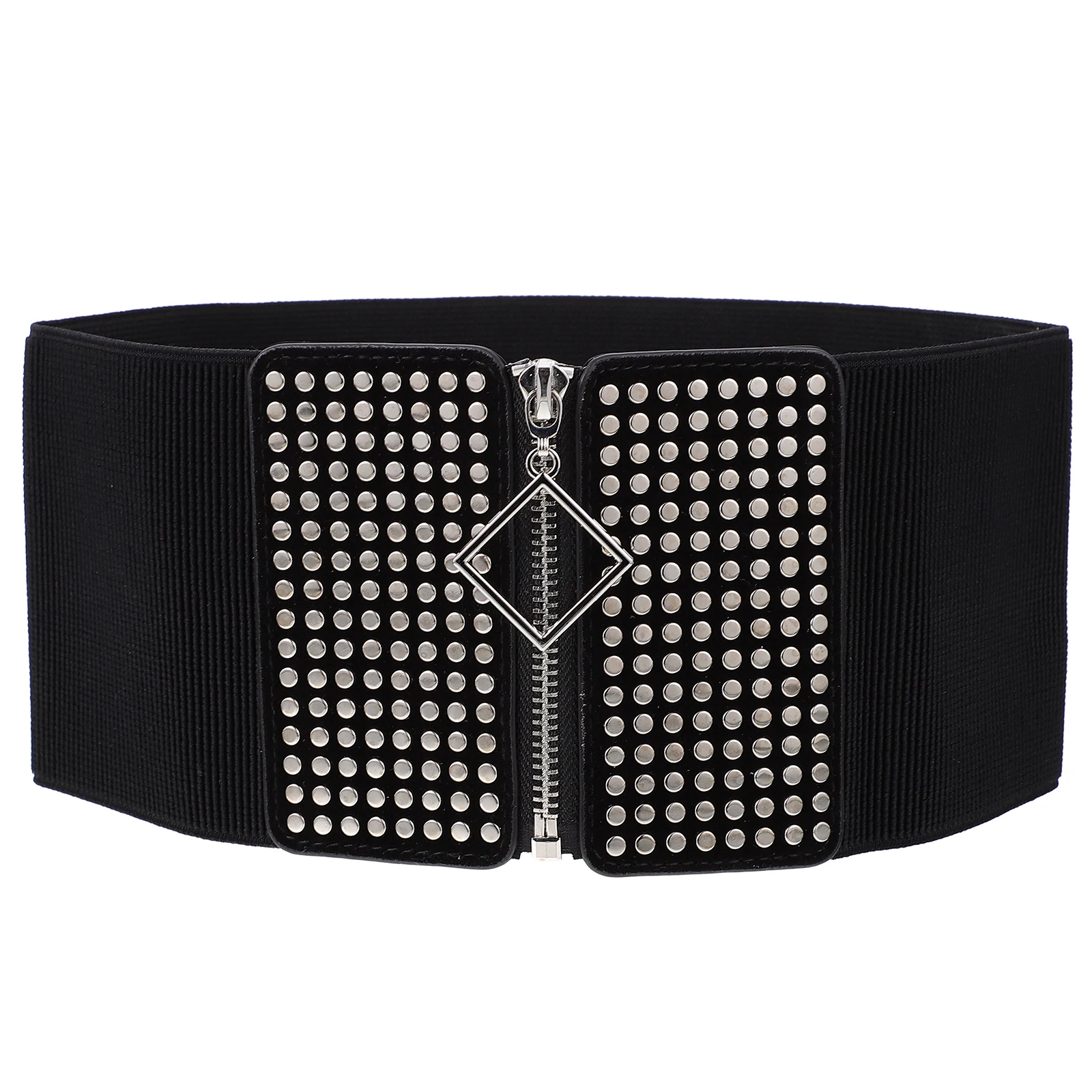 

1Pc Comfortable Pu Alloy Rivet Corset Belt Elastic Waist Trainer Cinch Belt Fashion Waist Cincher For Ladies Gift