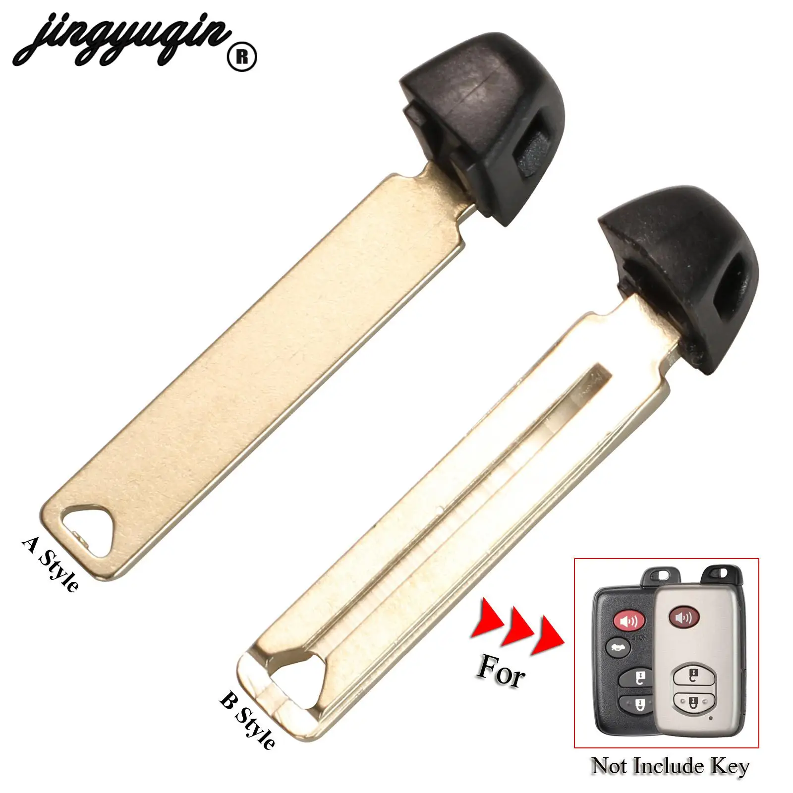 

jingyuqin Remote Fob Key Insert Blade For Toyota Avalon Camry Highlander Land Cruiser Prius RAV4 Venza 4Runner Toy40 Toy48
