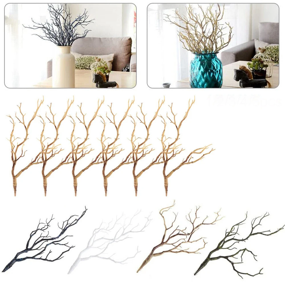 Simulation Plastic Tree Branches Twig Plants Home Wedding Decor Home Gift 33cm Artificial Plants Bough Flower Arrangement DIY