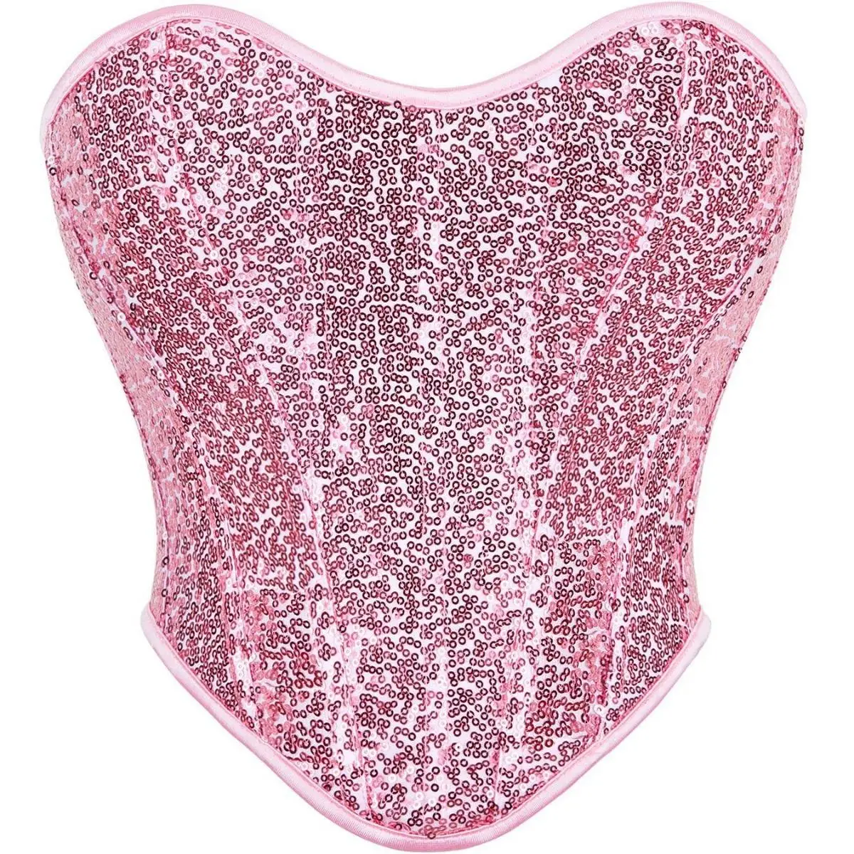 جديد الوردي الترتر السيدات صديرية دائرية المرأة iny بلوزة الربيع الصيف الخريف موسم البوليستر النسيج الجسم الملابس الداخلية