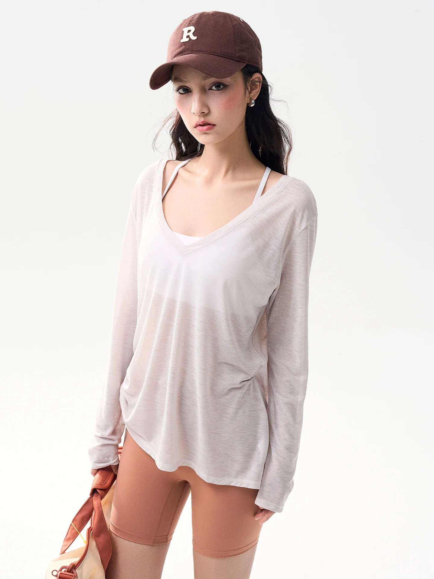 

Новая весенне-летняя свободная спортивная одежда для йоги: женский топ с длинным рукавом для фитнеса, пилатеса и тренировок, утягивающая футболка