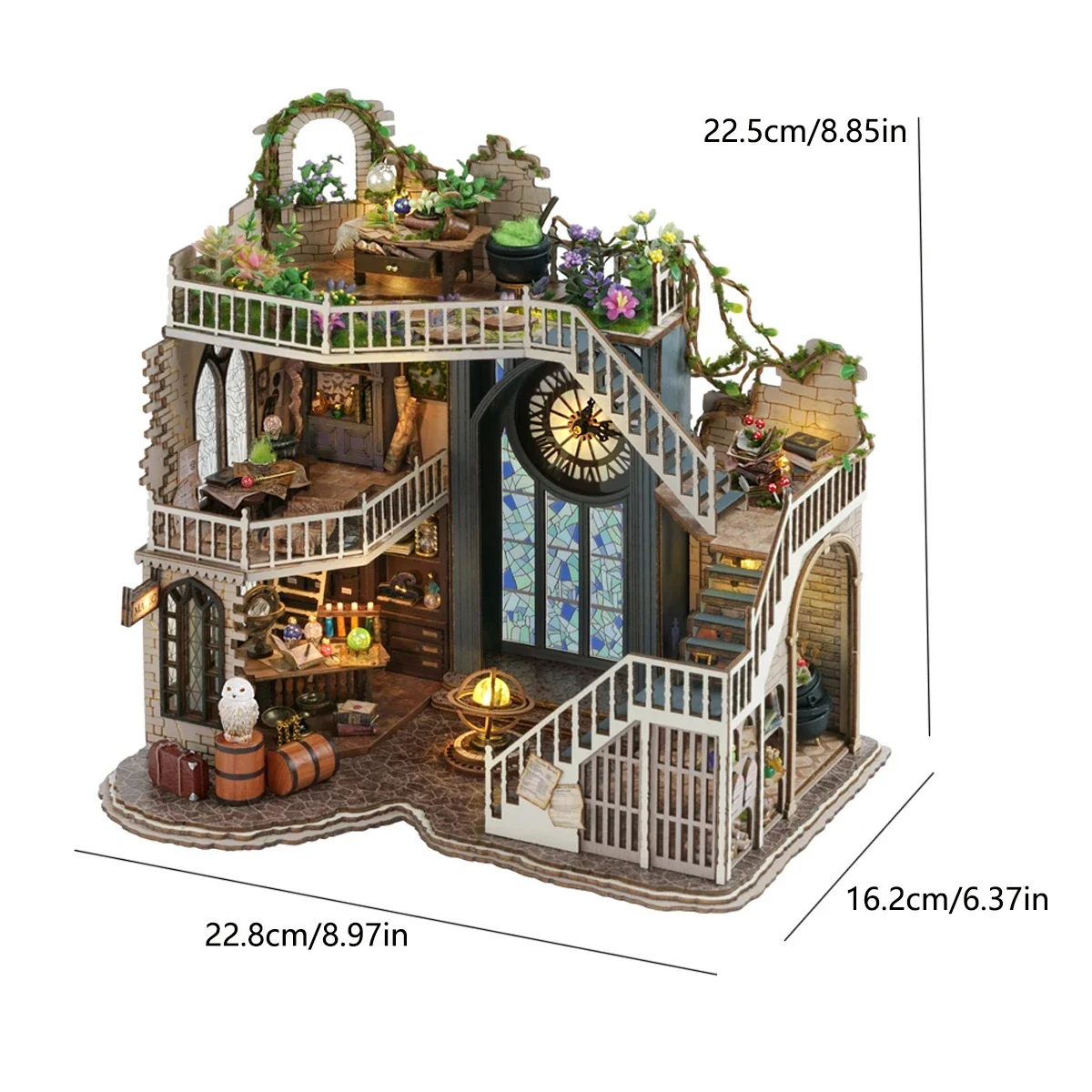 Baby House Kit Mini DIY Handmade 3D Puzzle Assembly Magic Building Model Toys, Home Bedroom Decoration with Furniture Wooden Cra