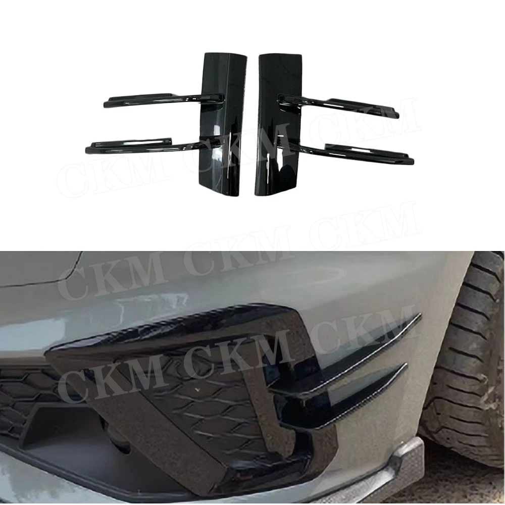 

CKMUUER ABS For Audi A4 S4 2020-2024 Not Standard Gloss Black Front Bumper Air Vent Spoiler Trims Body Kits Car Accessories
