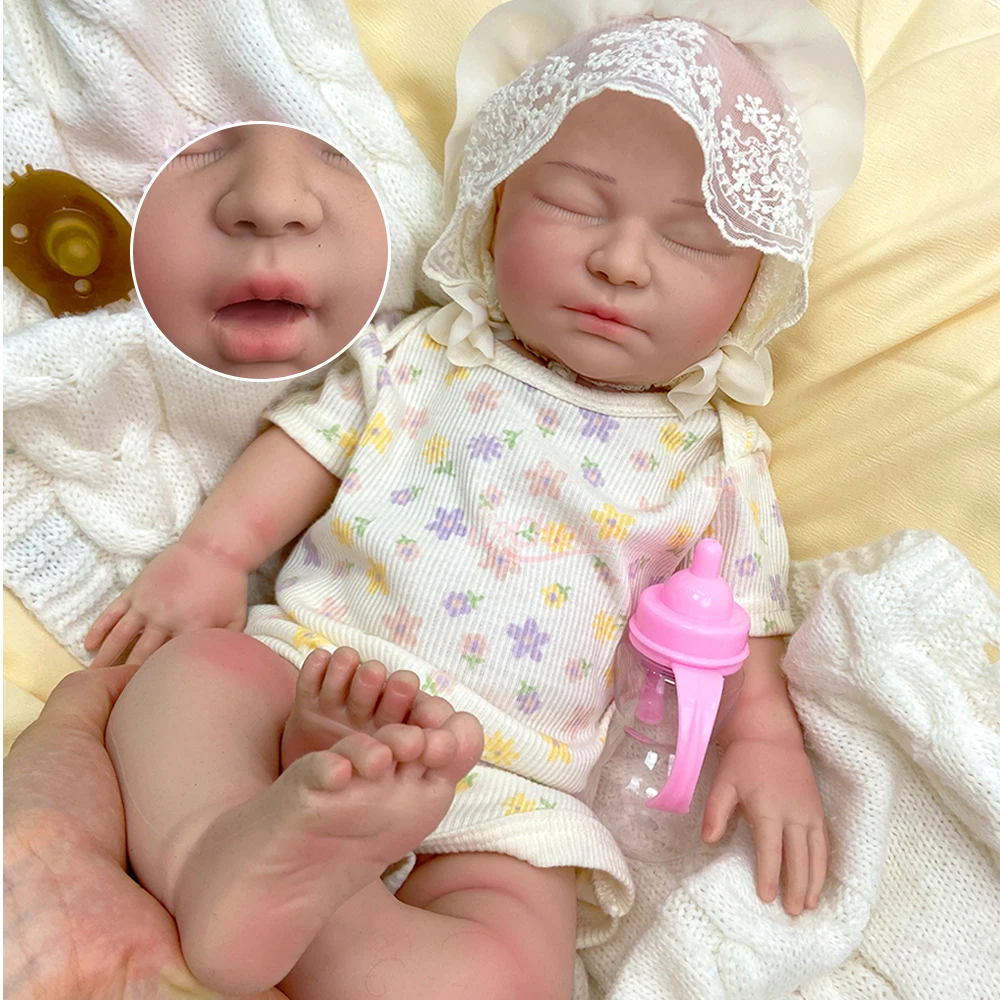 

Полнотелая мягкая силиконовая кукла-реборн девочка 22 дюйма, с возможностью использования сосок, легко моется, с утяжелением, изысканная текстура, детализированная, для пожилых людей