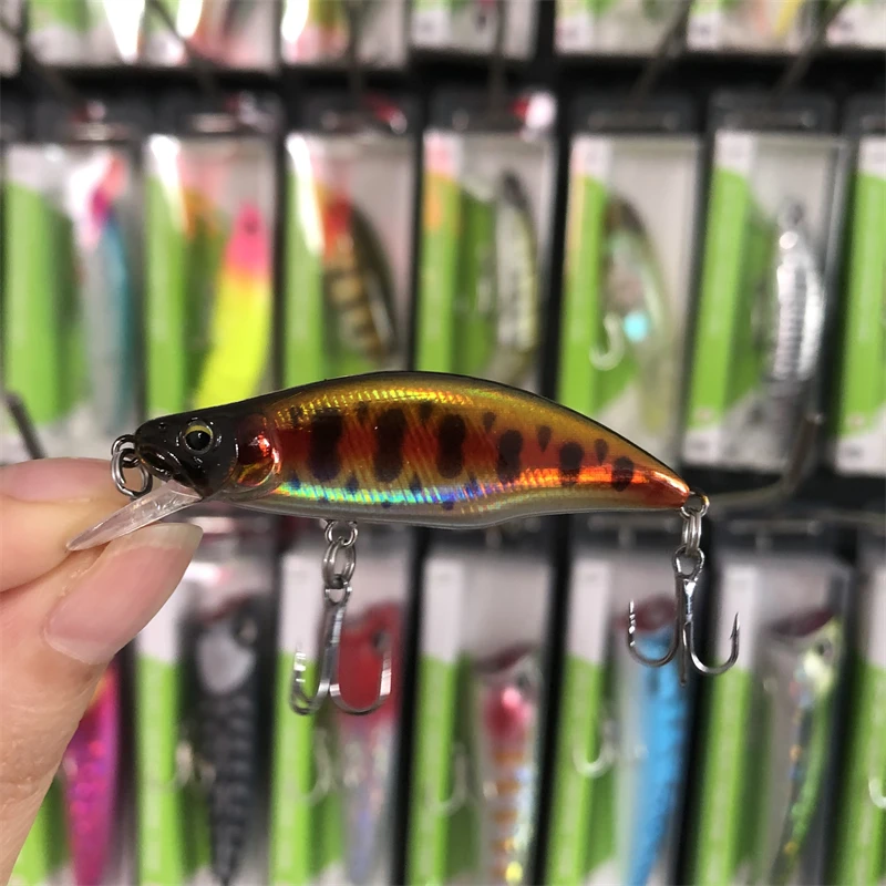 LURETV Japón importado de hundimiento rápido Mino 4,2g corriente pez mandarín negro Pit señuelo cebo de pescado 9015