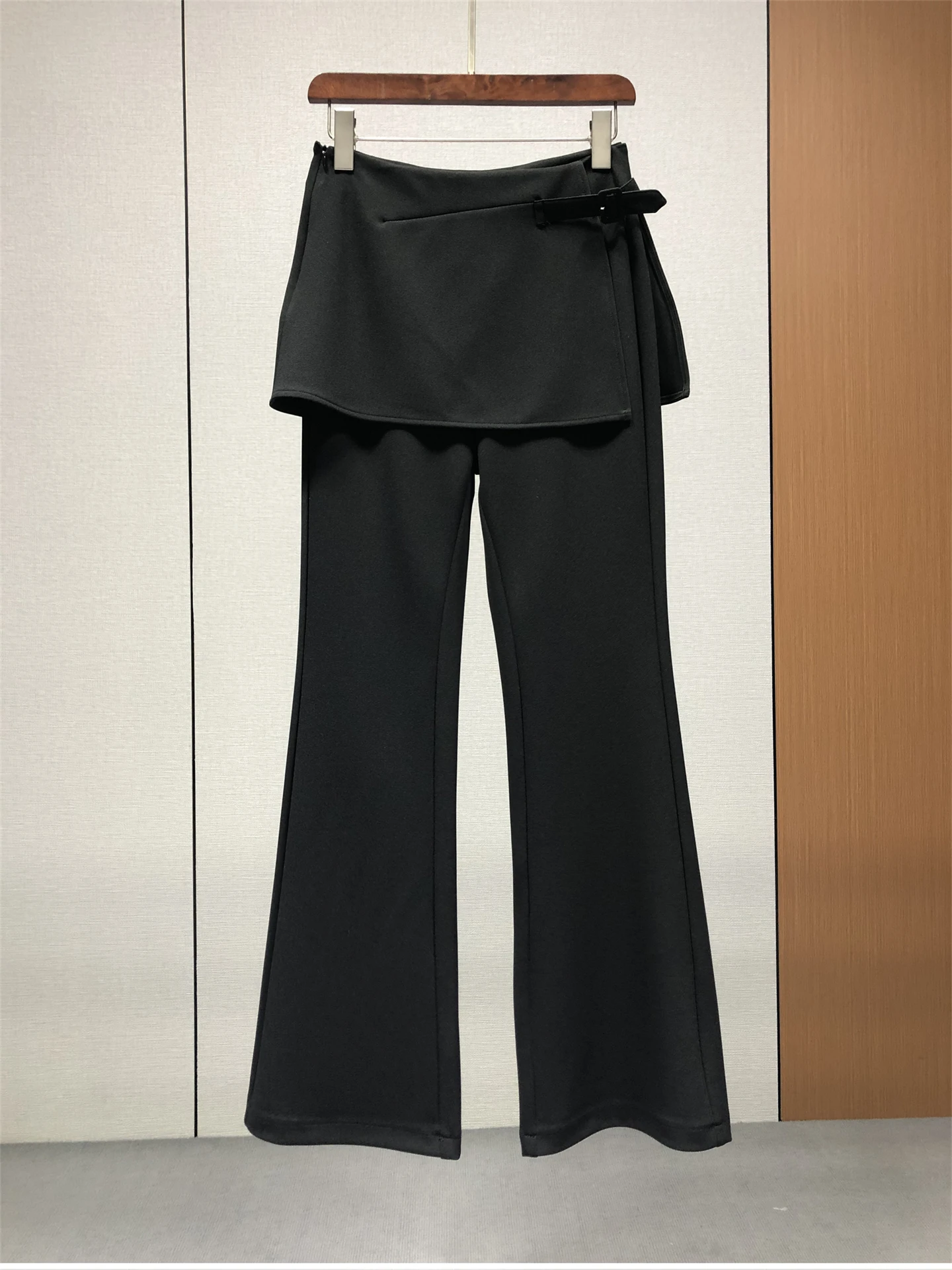 

Ele High Waist Bla Yoga Pants Women's Spring Autumn Floor Length Casual Straight Leg Trousers Sli Flared Pants