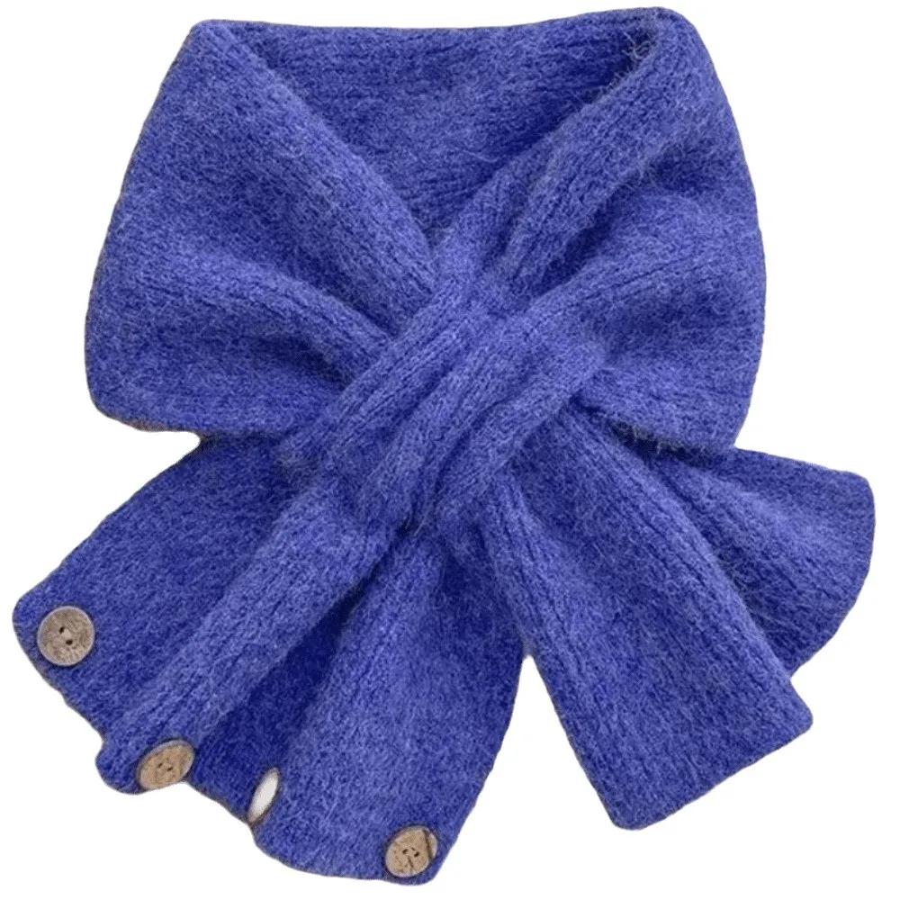 Thickened Solid Color Scarf Adjustable Fit Skin-friendly Yarn Korean Style Neckwarmer Chic Shawls Thermal Tippet