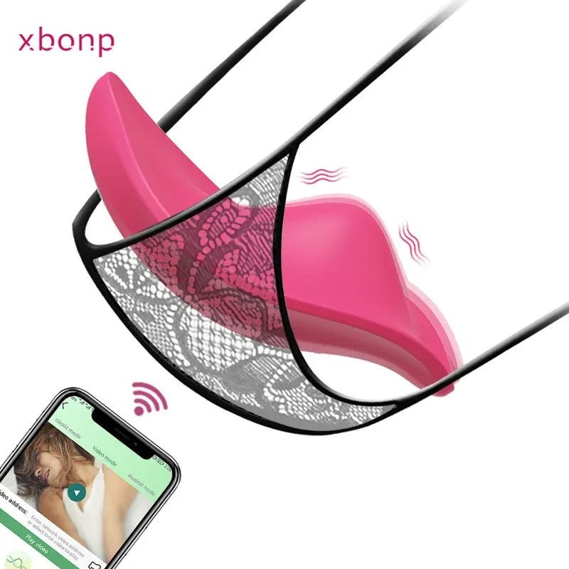 Bluetooth APP G Spot Dildo Vibrator Female Wireless Remote Control Vibrating Clitoris Stimulator Sex Toy for Women 's Panties