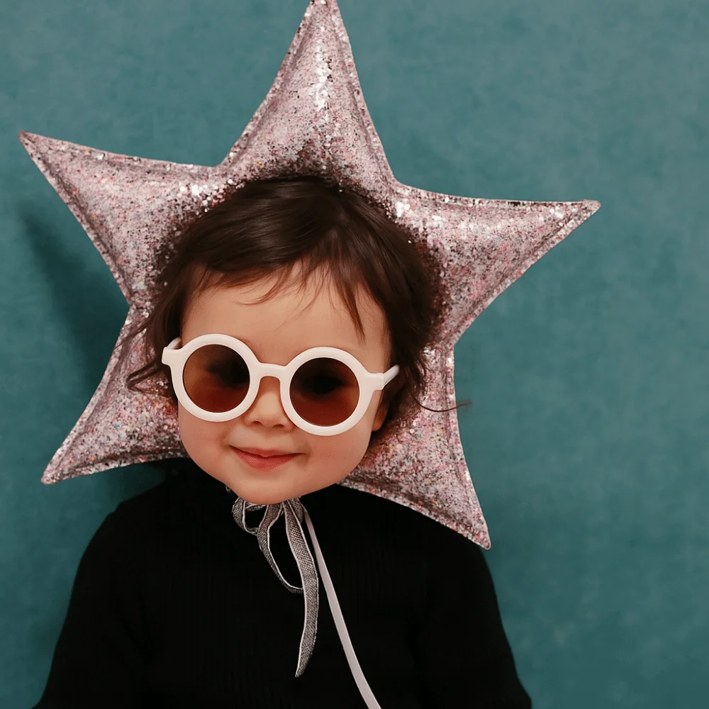 

Elegant Star Headband Photography Props Sparkling Soft Party Accessories Children Size Adjustable Glitter Hat Baby Photography