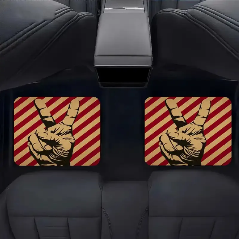 Material Car Floor Mats Set Of Four(all-season Protective Interior, Fashionable Prints, Excellent Choice For Gift-giving For Bot