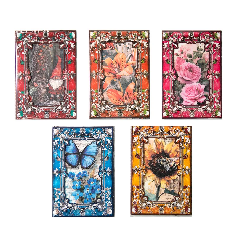 

24sets/lot Memo Pads Material Paper Old Dream Diary Journal Scrapbooking paper Card Background Decoration Paper
