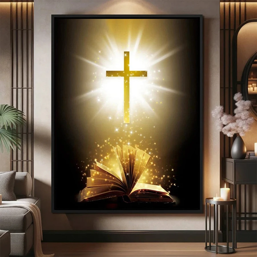 

Diamond Painting Kit New Christian Religion Bible Cross 5d Diamond Embroidery Mosaic Gift Home Decor Picture