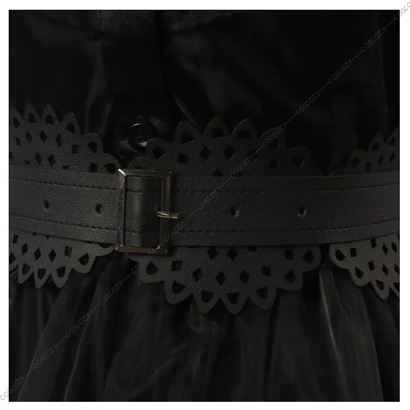 Movie Wednesday Cosplay Dresses Wednesday Addams Cosplay Costume Gothic Style Adult Dress Halloween Party Costumes