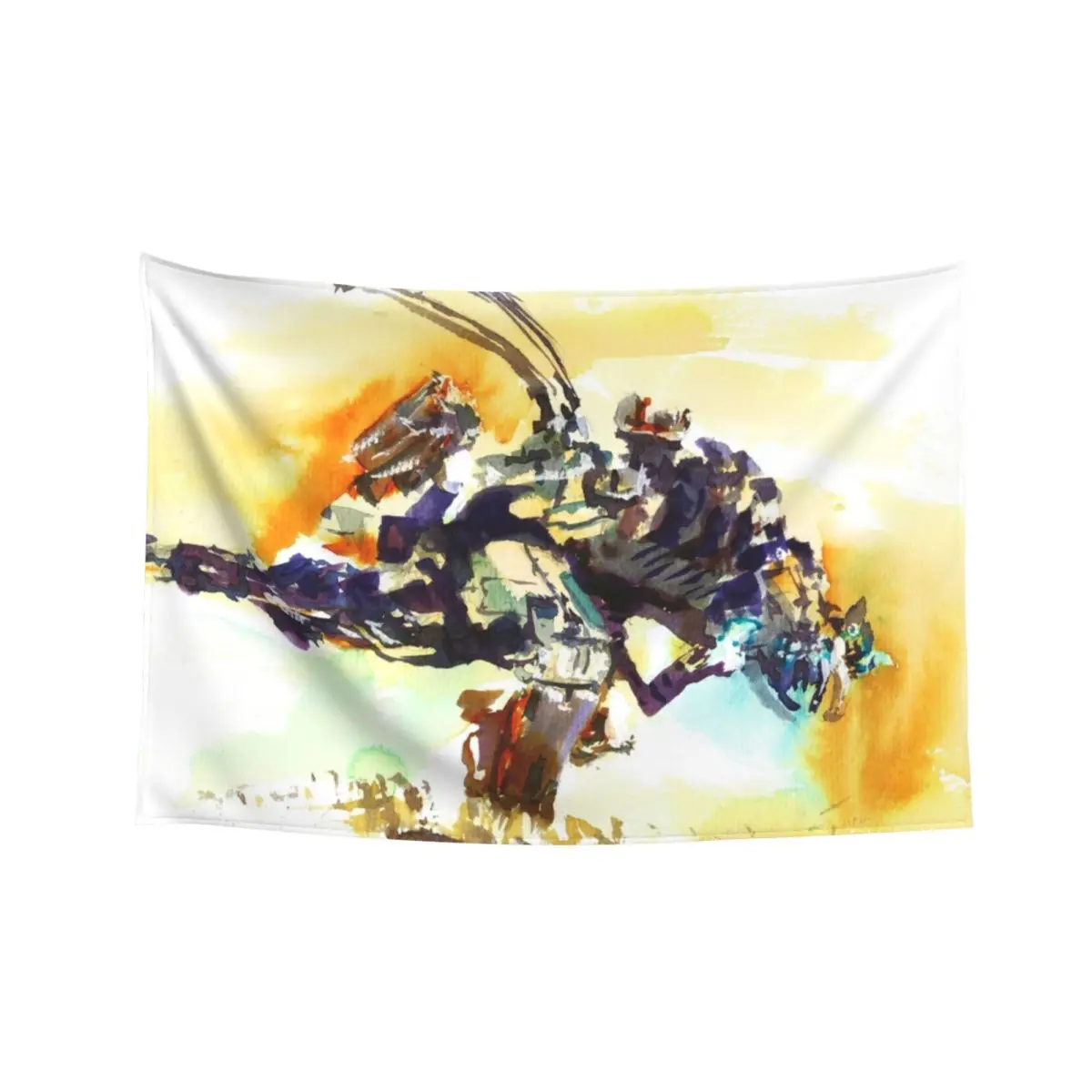 

Horizon Zero Dawn - Thunderjaw - Original Watercolor Tapestry House Decor Room Decor Aesthetic Tapestry