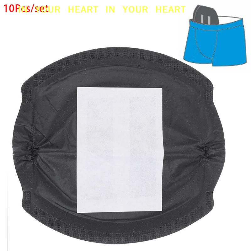 

10 шт. одноразовых впитывающих прокладок от пота и мочи, дышащие гигиенические прокладки для мужчин, черные