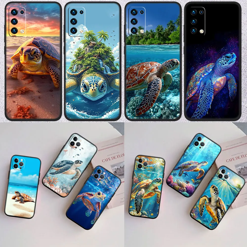 HU23 Tortoise Turtle Phone Case for Samsung Galaxy A11 A12 A13 A15 A52S A53 A55 A56 A70 A71 A72 A73 F06 F16 F56 S10 Plus S10e