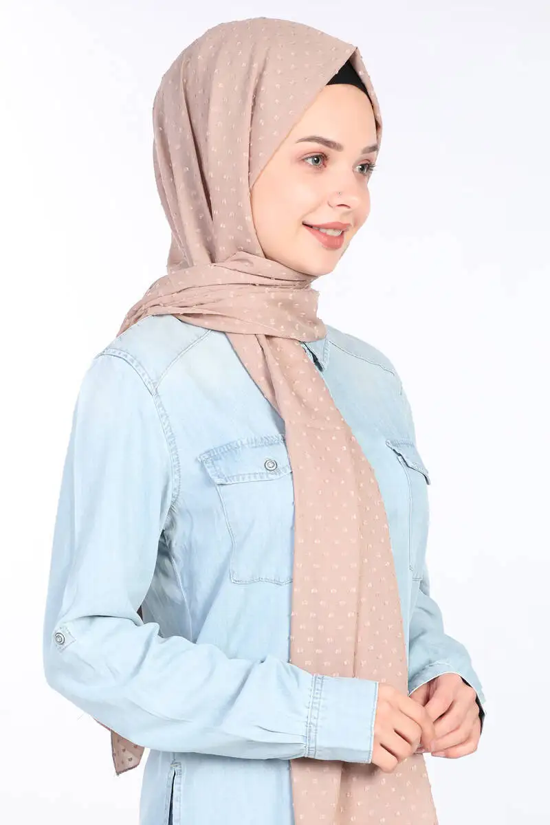 Miray Pıtpıt Chiffon Shawl Outdoor Mink