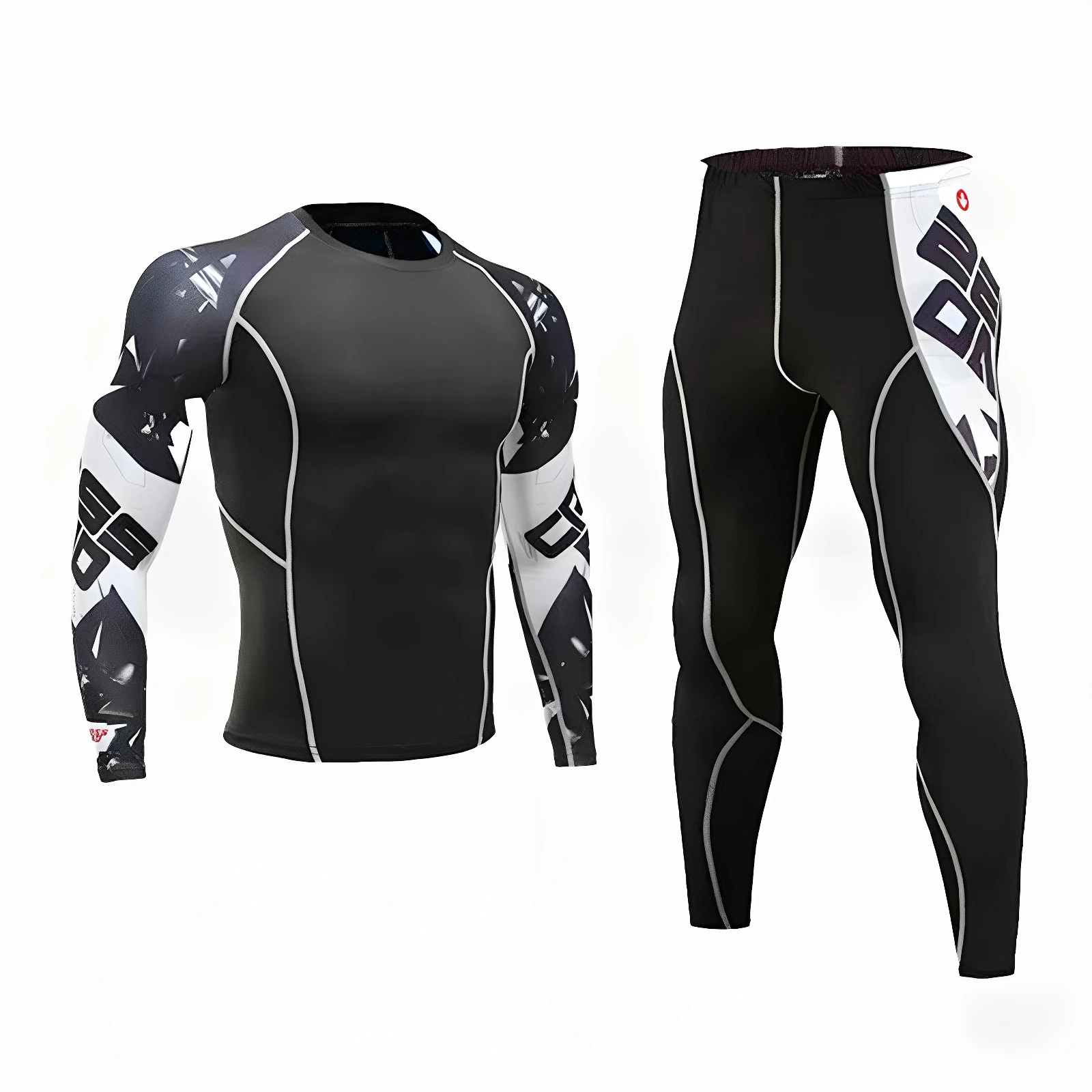 GPCROSS Men Motorcycle Underwears Suits Sport Quick drying Perspiration Fitness Base Layers Tight Tops&Pants Sportswear Underwea