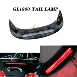 Black Motorcycle LED Rear Trunk Spoiler with Red Lens case for Honda GL1800 GOLDWING 2001-2011 New