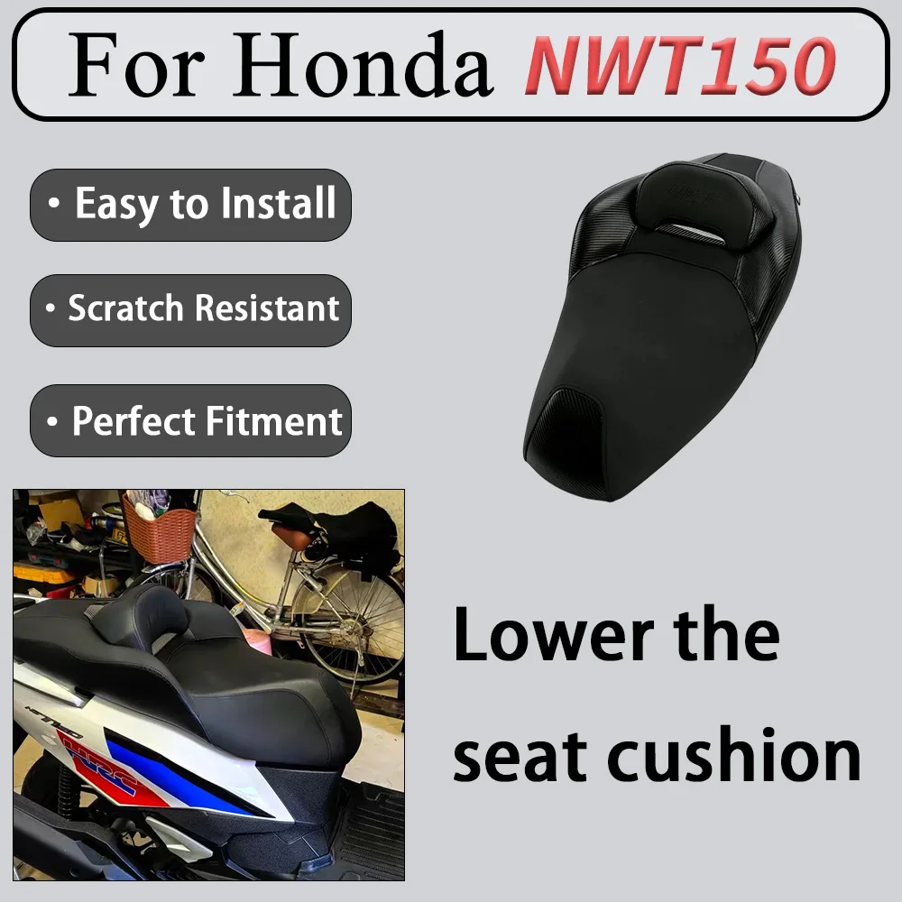 For Honda NWT150 Luxury Large Perimeter Seat Cushion - Double-Threaded Binding Craftsmanship Solid Stitching Enhanced Durability